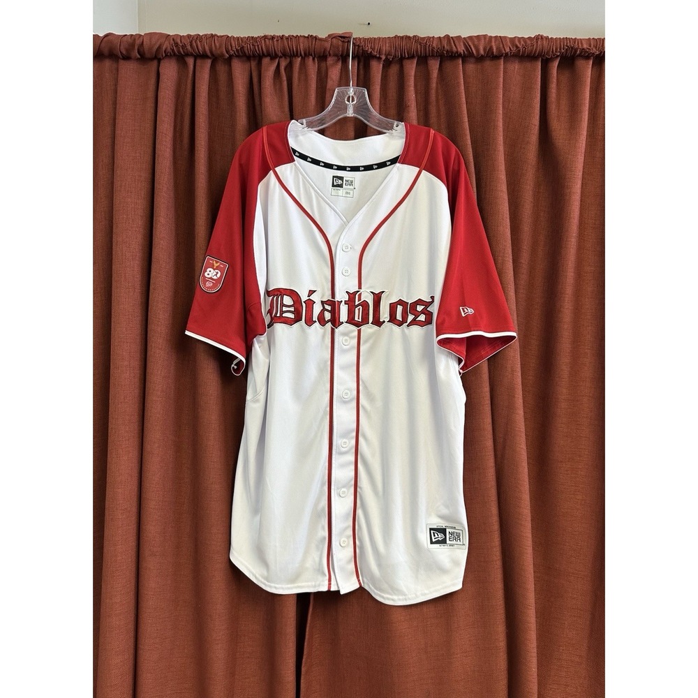 New Era LMB Diablos Rojos del Mexico 80 Aniversario Baseball Jersey EEG / 2XL